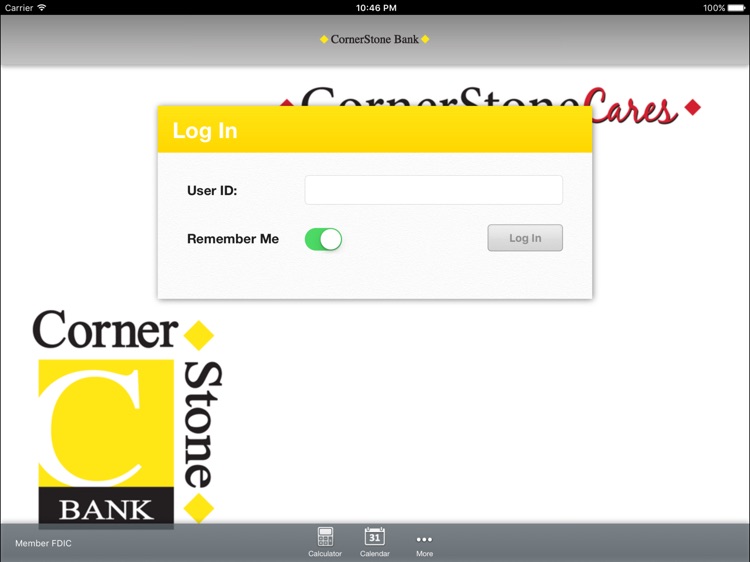 CornerStone Bank (VA) - Tablet