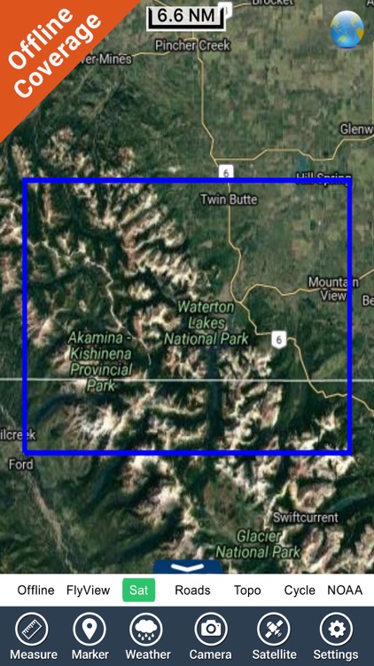 Waterton Lakes NP HD GPS chart screenshot-4