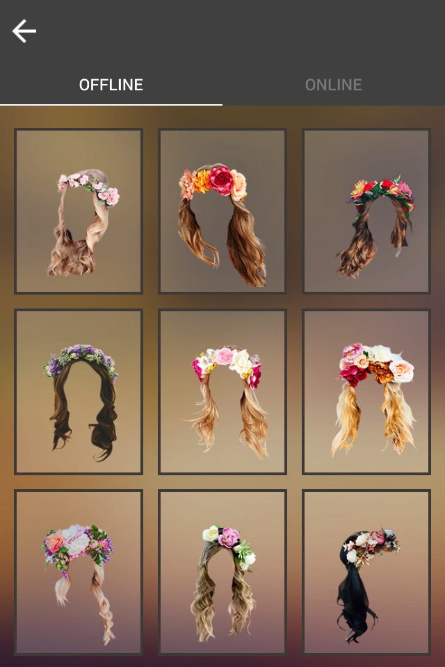 Wedding Flower Crown Hairstyle Photo Editor screenshot 3