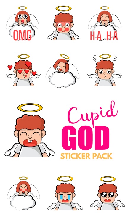 Cupid God - Angel in Heaven Stickers