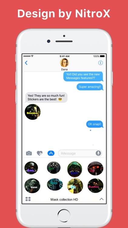 Mask collection HD stickers by NitroX for iMessage