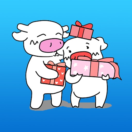 Couple Cow and Pig In Love