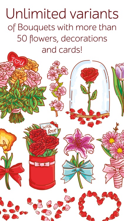 Make Bouquet! stickers for iMessage