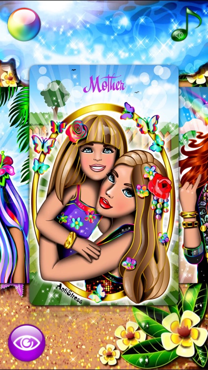 Tropical Princess with Fun Coloring Dress Up Games