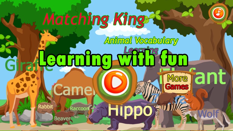 Matching king : animal english vocabulary memory