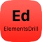 ElementsDrill is a flash card app for learning the symbols and names of the chemical elements