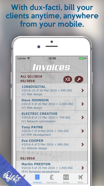 Estimates and Invoices with dux-facti