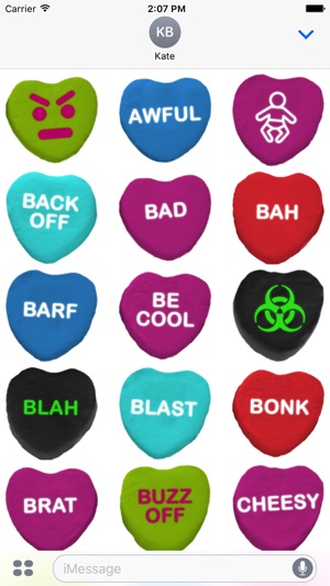 Candy Hearts Stickers #2 for iMessage(圖1)-速報App