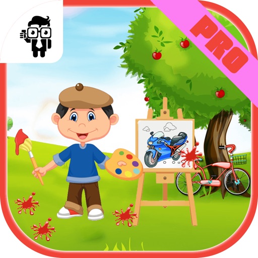 Vehicles Kids Coloring Book Pro