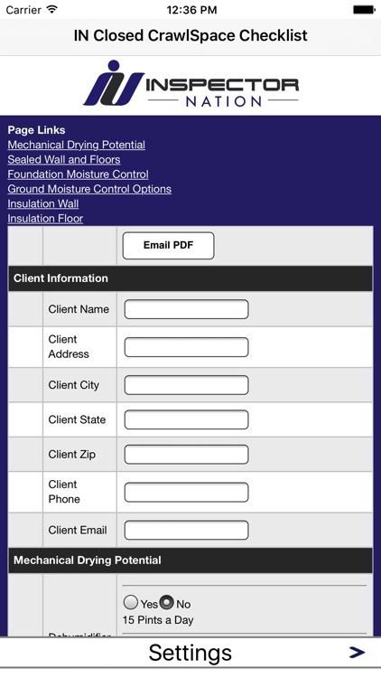 IN Crawl Space Checklist