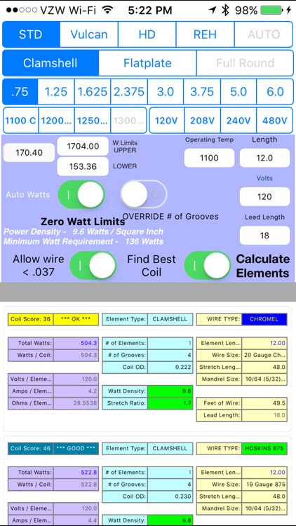 Heating Element Calculator