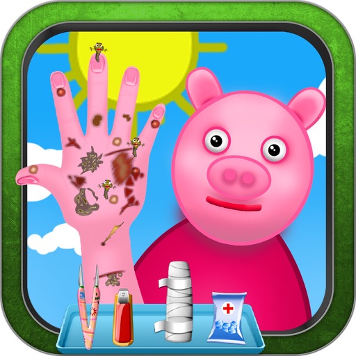 Nail Doctor Game: Pig Hand Day Icon
