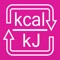 Icon Calories to kilojoules and kJ to Cal converter