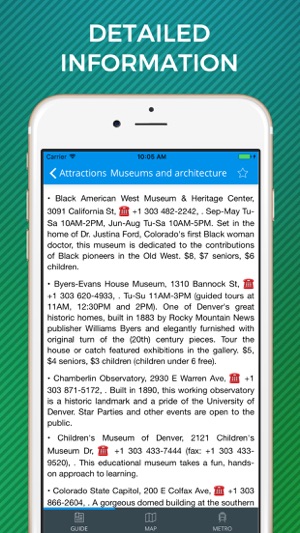 Denver Travel Guide with Offline Street Map(圖4)-速報App