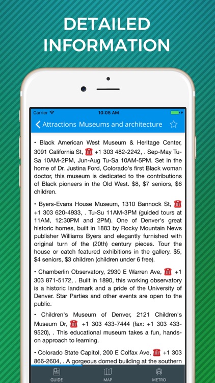 Denver Travel Guide with Offline Street Map screenshot-3
