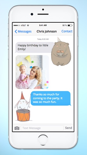 Bear and Bunny Birthday Party Sticker Pack(圖2)-速報App