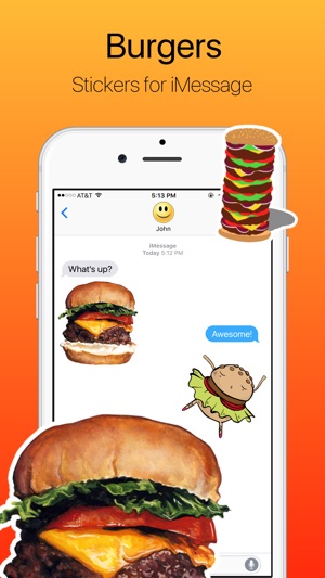 Burgers and Fast Food Stickers(圖1)-速報App