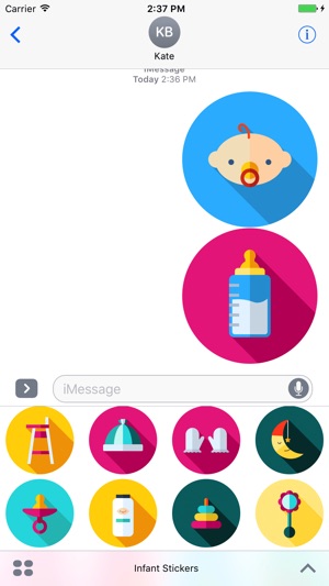 Infant Stickers - Emoji for Young Moms