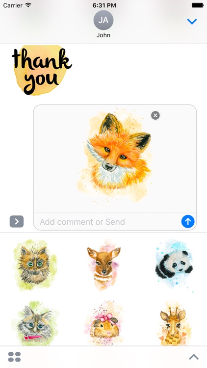 Watercolor Animals - Sticker Pack