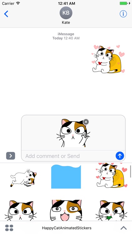 Happy Cat Animated Stickers