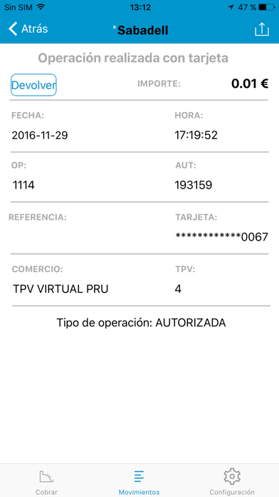 TPV Móvil Sabadell Phone screenshot 3