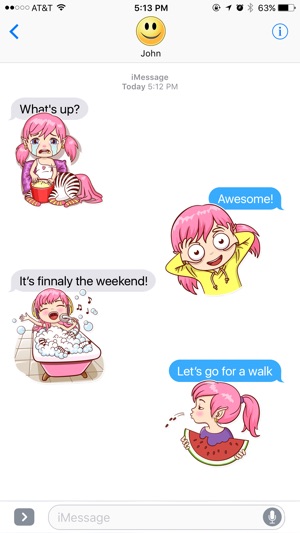 Cute Zebra Girl Stickers(圖3)-速報App