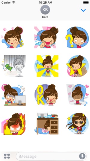 Kiku, the busy office girl for iMessage Sticker(圖3)-速報App