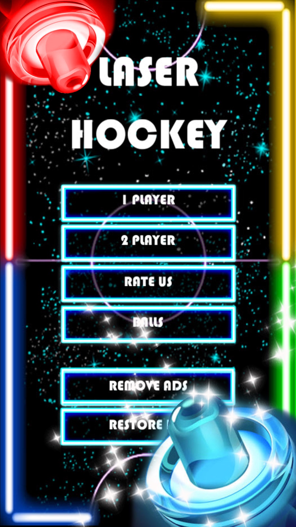 Glow Hockey HD - New Galaxy War Air Hockey hack tool