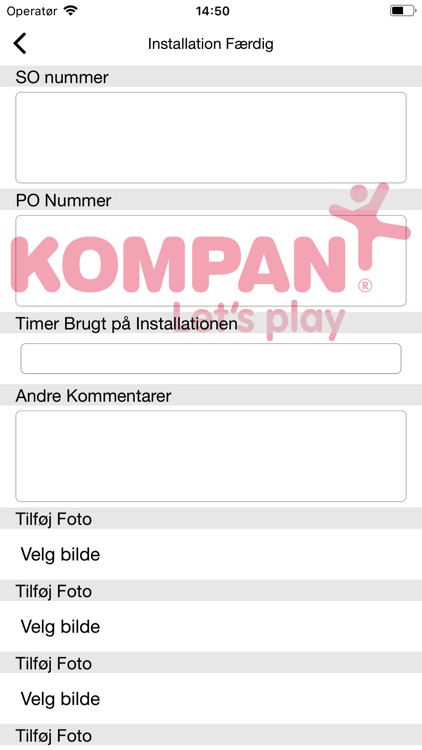 Kompan Danmark Installatør-app