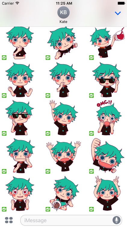 Hellowe Stickers: Blue Hair Boy