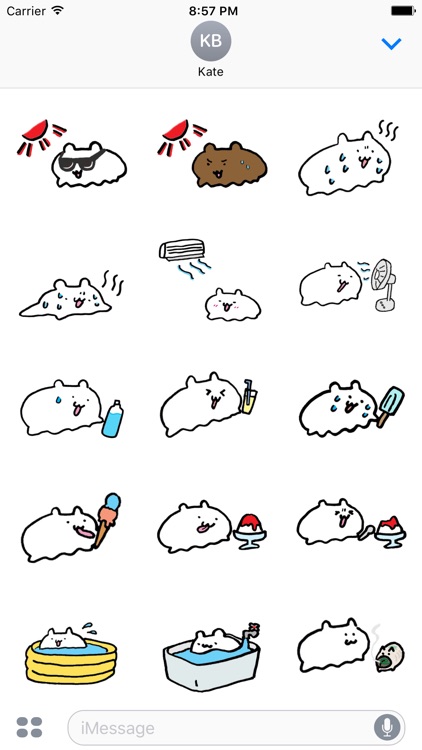Summer Hamster Stickers for iMessage by Design 73