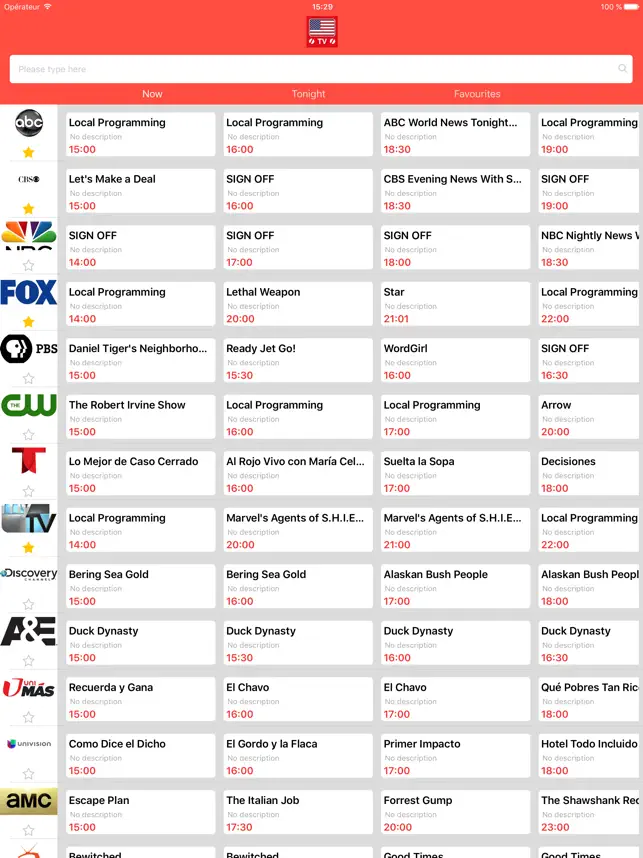 Screenshot 1 US American TV Listings (USA) iphone