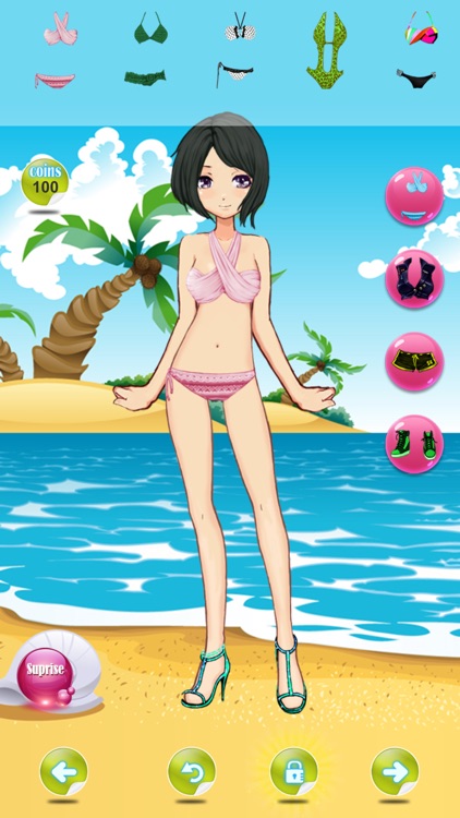 Bikini Girl  Beach Dress Up Cute Anime Game  iPhoneiPad game play  online at Chedotcom