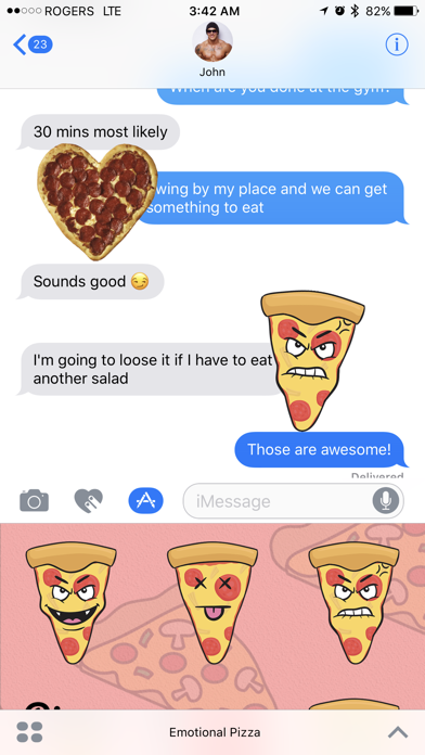 How to cancel & delete Emotional Pizza - Stickers for Pizza Lovers from iphone & ipad 2