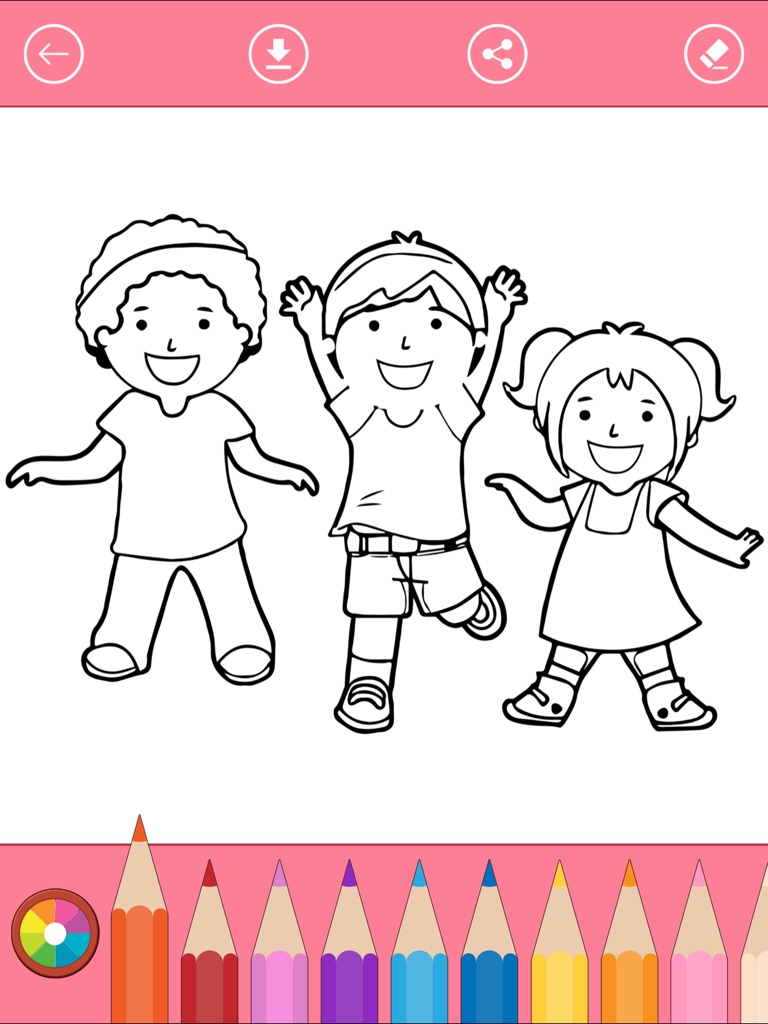 【图】着色书 儿童的学校：像一个女孩，铅笔，铅笔盒，书本，书包，黑板，多的多张图片(截图3)