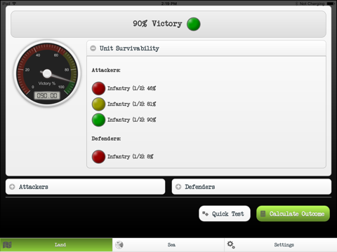 Axis & Allies Calculator - náhled