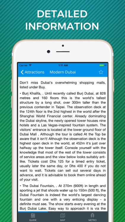 Dubai Travel Guide with Offline Street Map screenshot-3