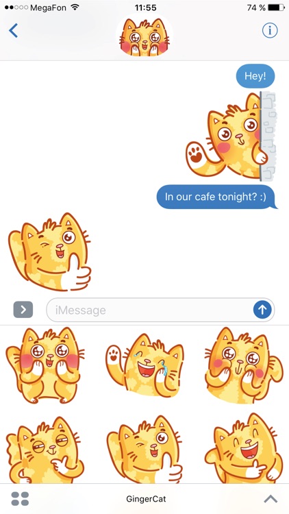 Cat stickers for iMessage!