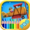 Airplane Coloring Book game app for kids & girls