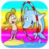 Sea Dolphin Coloring Book Game For Kids Edition