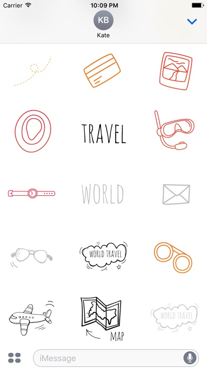 Animated Cute Travel Stickers