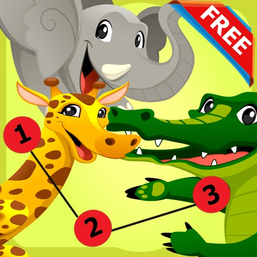 Animals Dot To Dot:finger paint for kids fun games iOS App