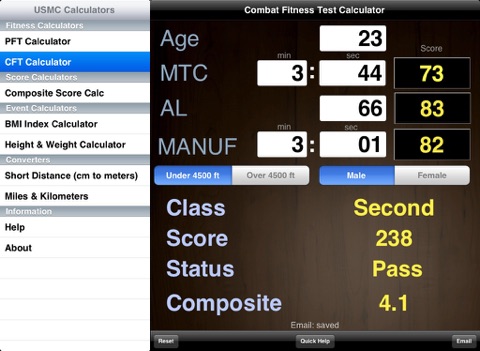 USMC Physical Fitness Tests - New Requirements screenshot 2