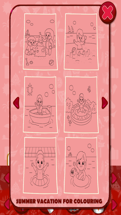 Summer Vacation Kids Coloring Book screenshot 2