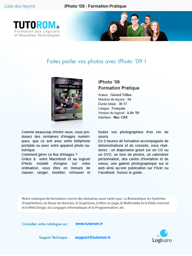 Tutorom pour iPhoto '09 - Formation Vidé