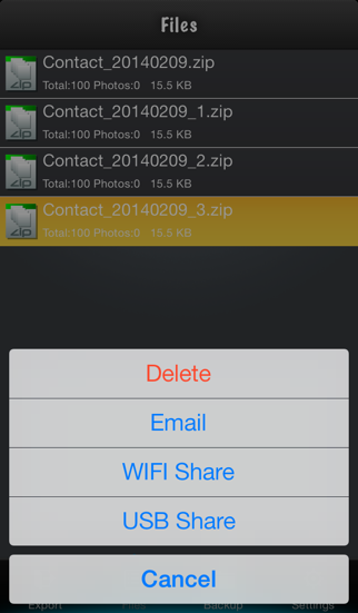Contacts to Excel Liteのスクリーンショット5 Contacts to Excel Liteのスクリーンショット5