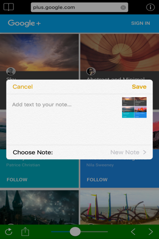 Thumb Web Browser - náhled