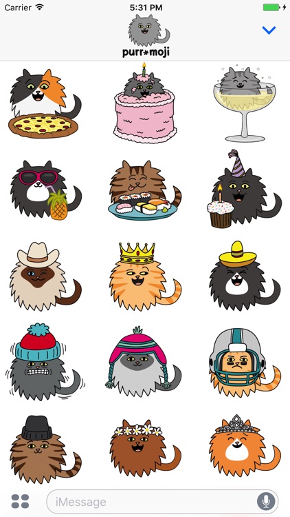 Purr-Moji Cat Stickers - Fun Pack