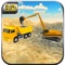 Operate sand excavator to load cargo trolley & play sand transporter truck