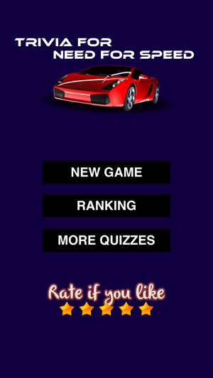 Trivia for Need for Speed - Racing Quiz 